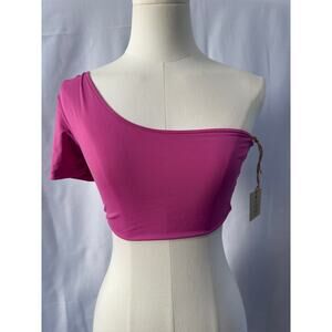 FP Toast Swim Purple Orchid S One Shoulder Crop Top